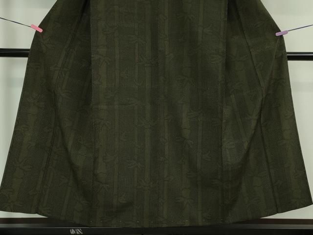 平和屋本店□極上 白たかの絣 単衣 110亀甲 あらと織 笹竹文 反端付き