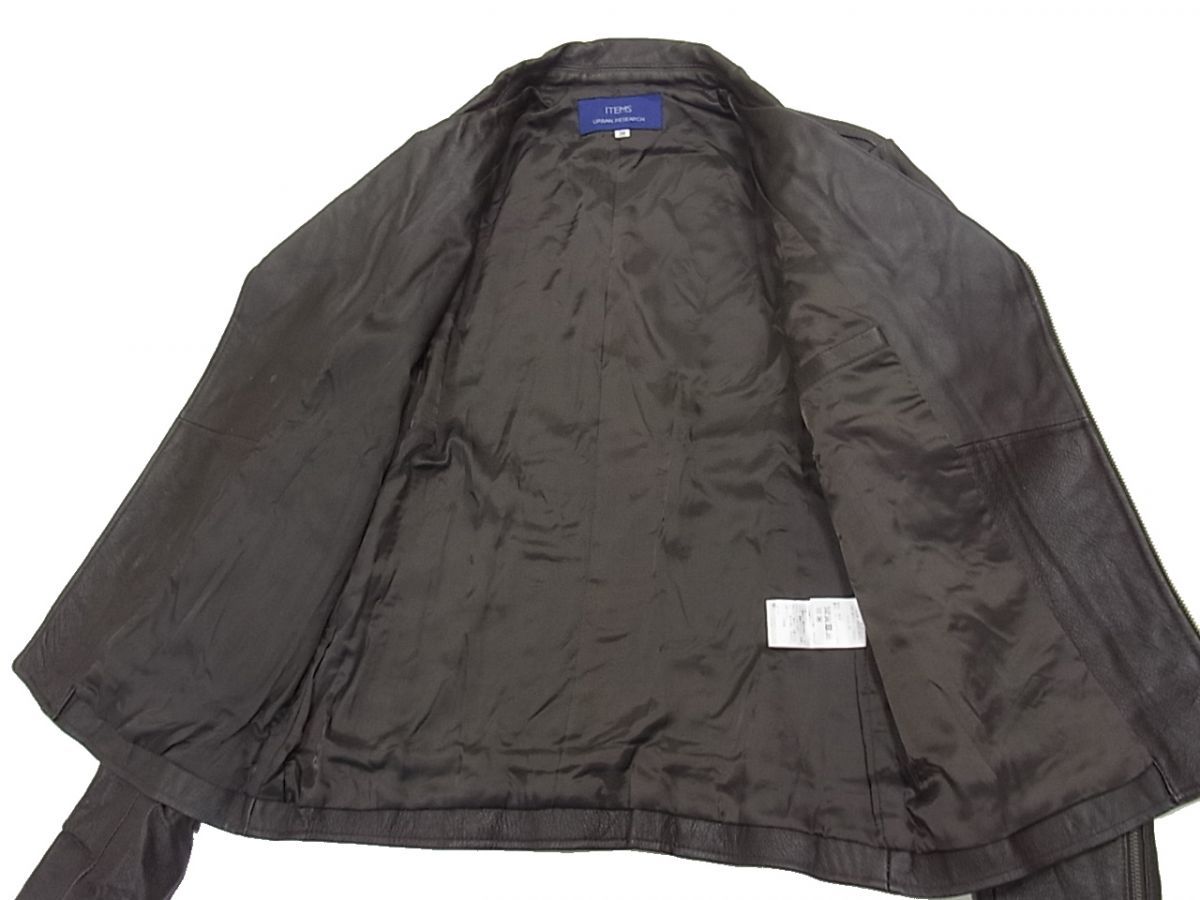 URBAN RESEARCH ITEMS レザーライダースジャケット ダブル 革