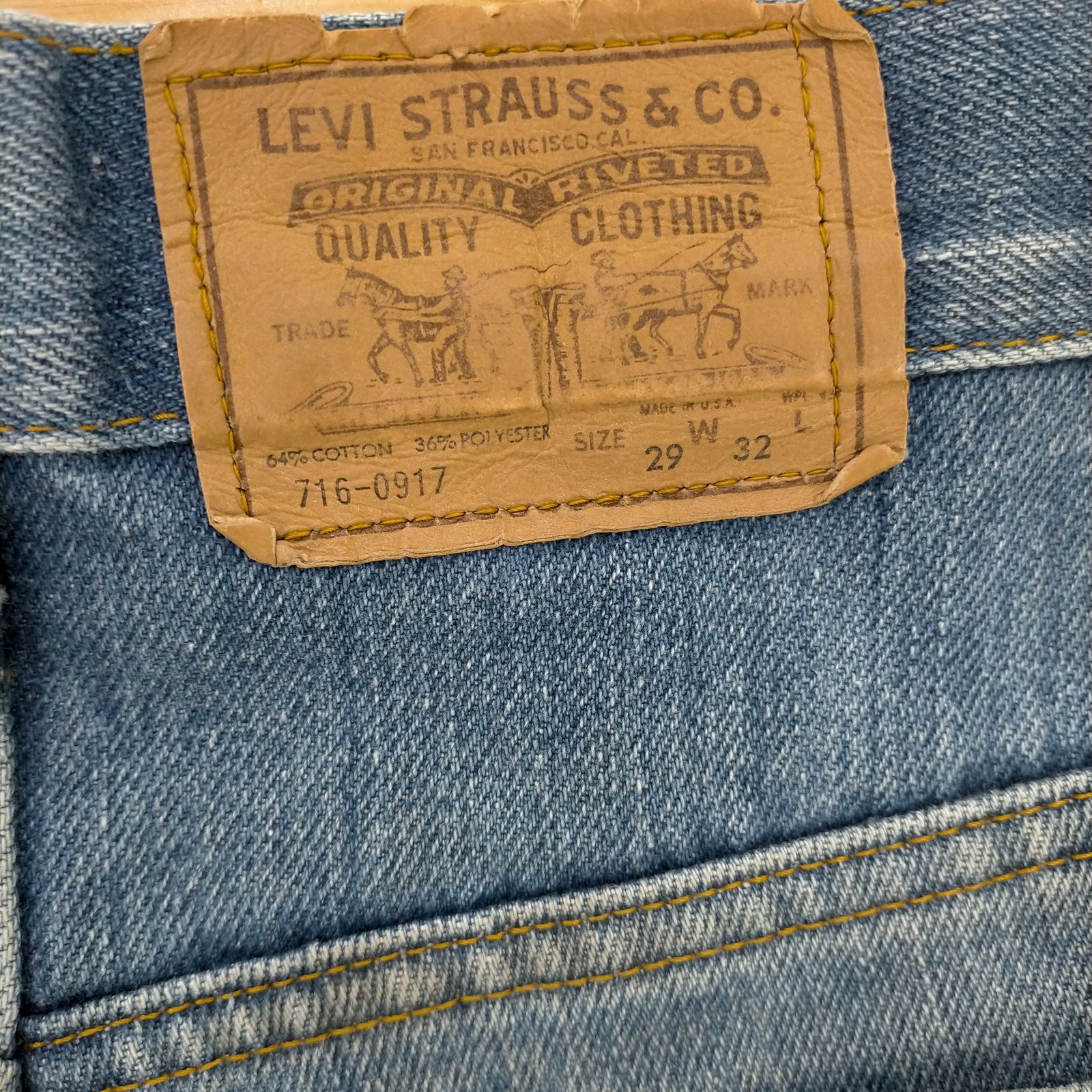 リーバイス Levis 716-0917 デニムパンツ 80s オレンジタブ シングル