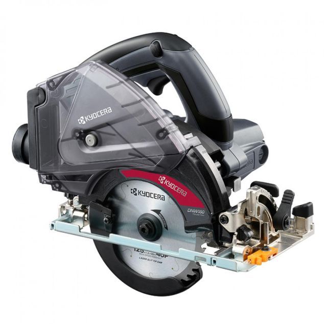 京セラ 旧リョービ 充電式 集じん丸ノコ 18V ノコ刃径125mm DNW180L5 ダストボックス脱着可 収納バッグ 電池パック 充電器付