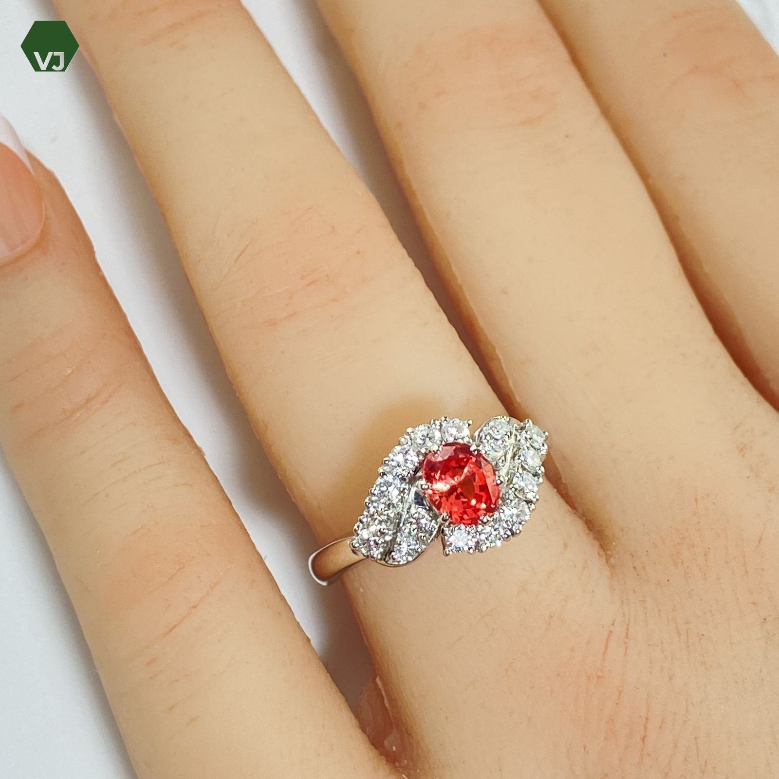 27-27】合成サファイア ダイヤモンド リング S0.83ct D0.48ct 【中古 