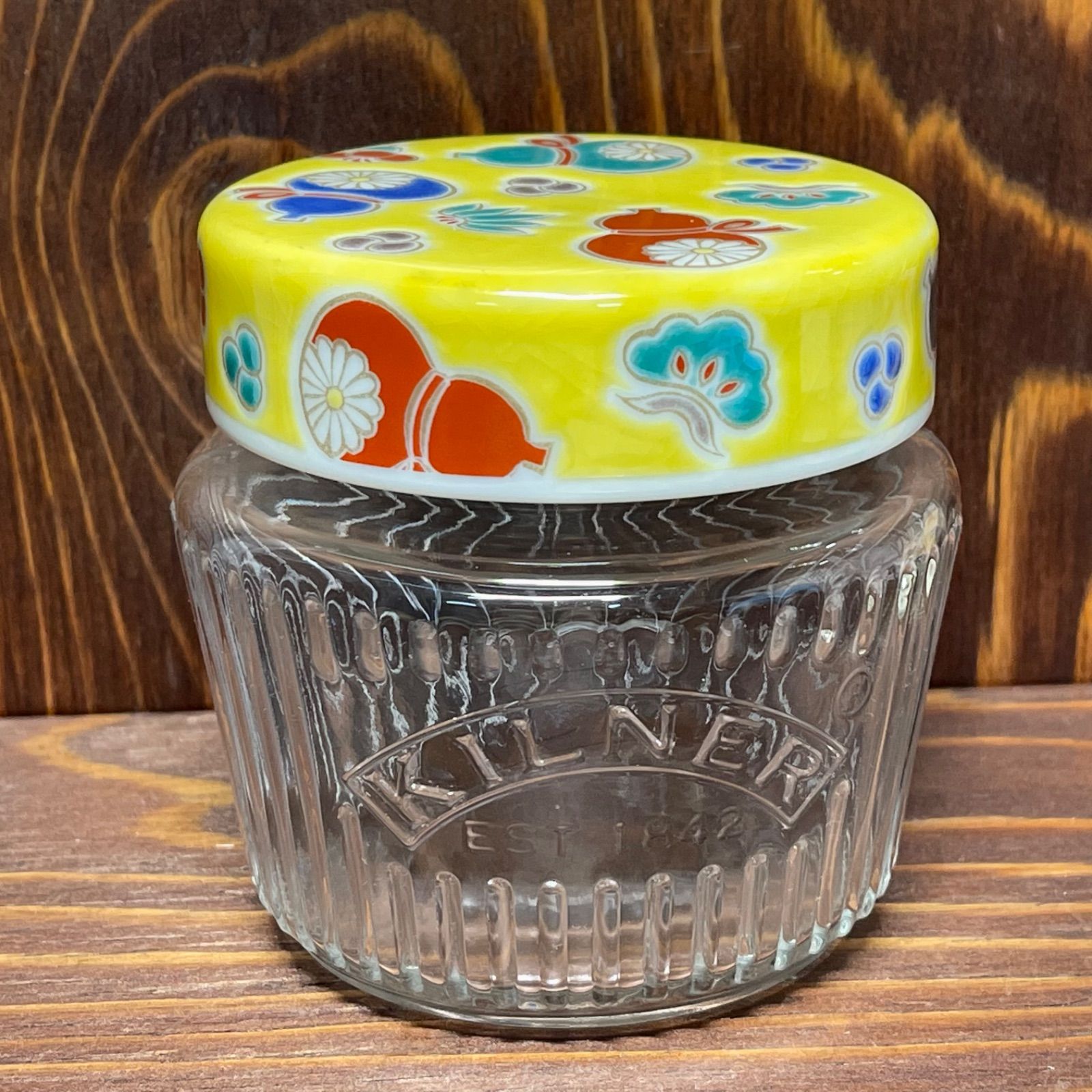 茶道具　九谷焼盛蓋瓶 茶道具九谷焼盛蓋瓶