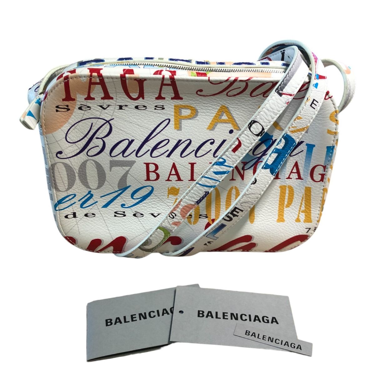 バレンシアガ 青山BALENCIAGA ホワイトレザー ショルダー サコッシュ バレンシアガ 青山BALENCIAGA ホワイトレザー ショルダー