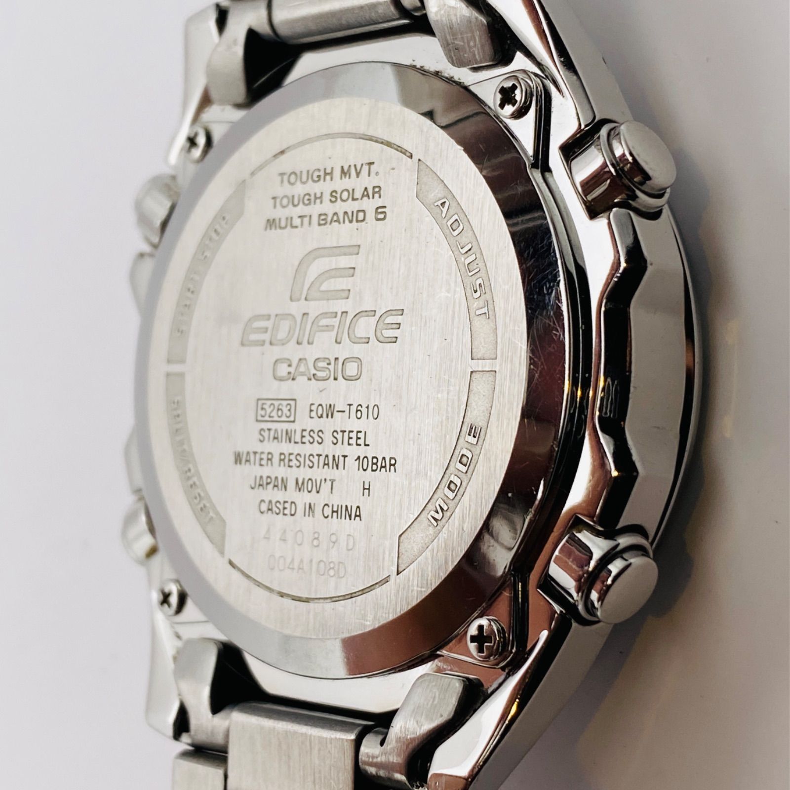 T128）良品 稼動品 CASIO カシオ 電波ソーラー EDIFICE エディフィス 