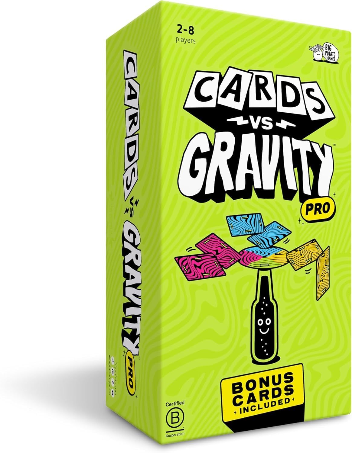 Cards Vs Gravity Pro:トラベルバッグとエクストラカード付き | 2~8人用の楽しいファミリーゲーム - 追加カード付きオンライン限定バージョン 