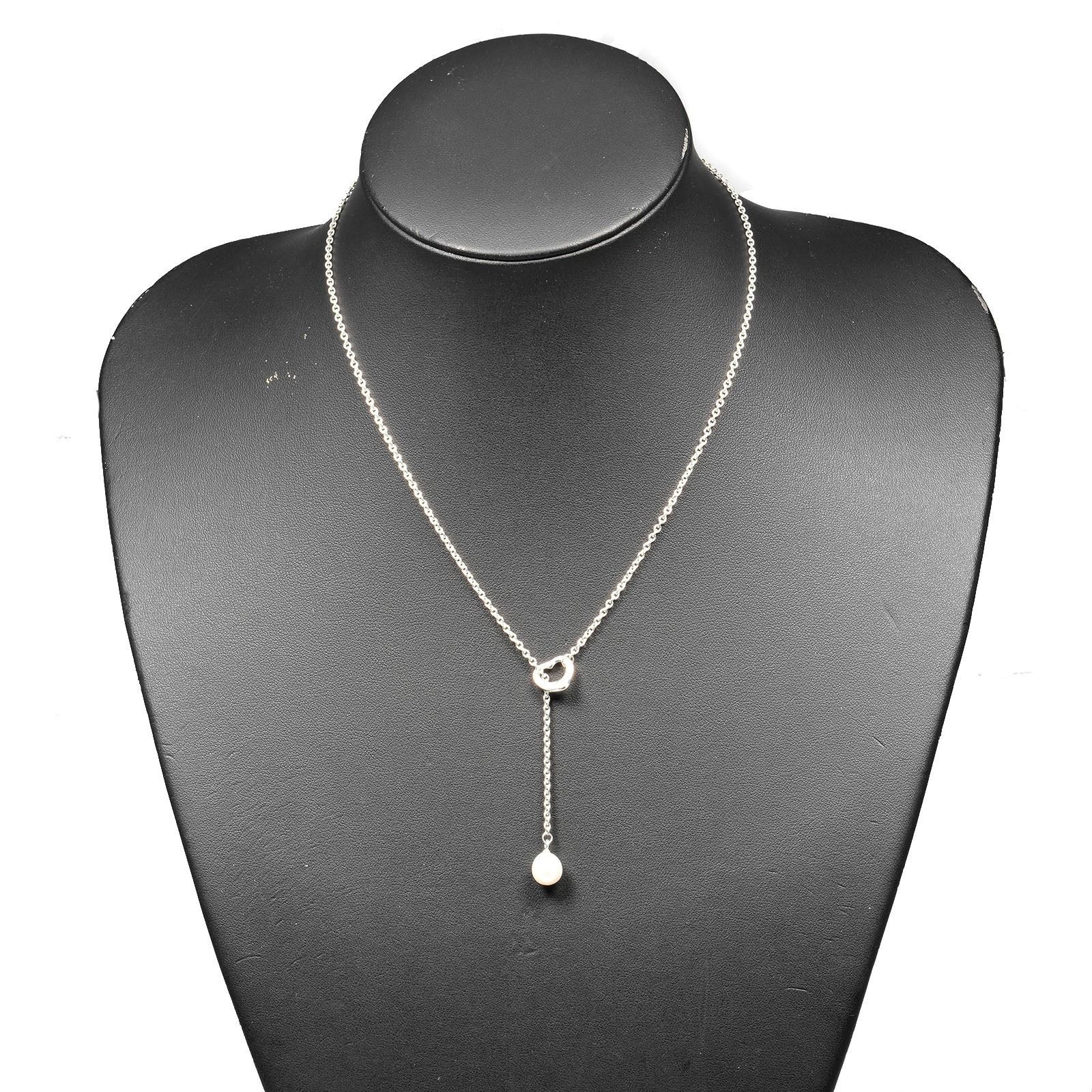 TIFFANY&Co.】ティファニー オープンハート ラリアット シルバー925