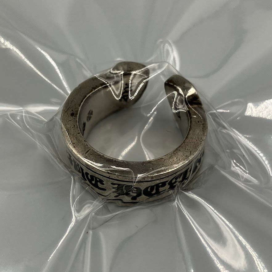 鑑定済み CHROME HEARTS ラージスクロールラベルリング 12号 鑑定書 