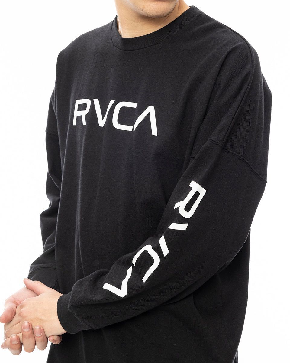 2024秋冬 新品【RVCA/ルーカ/ルカ】BIG RVCA LT ロンＴ BLK メンズ BE042059