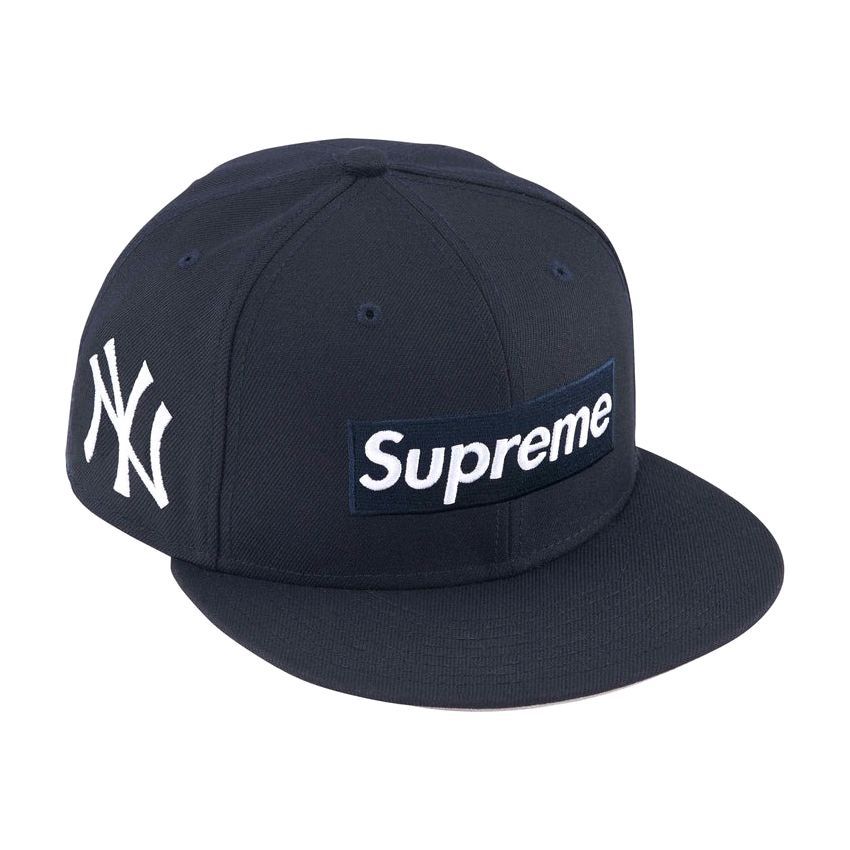 24SS Supreme MLB Teams Box Logo New Era Navy-New York Yankees 