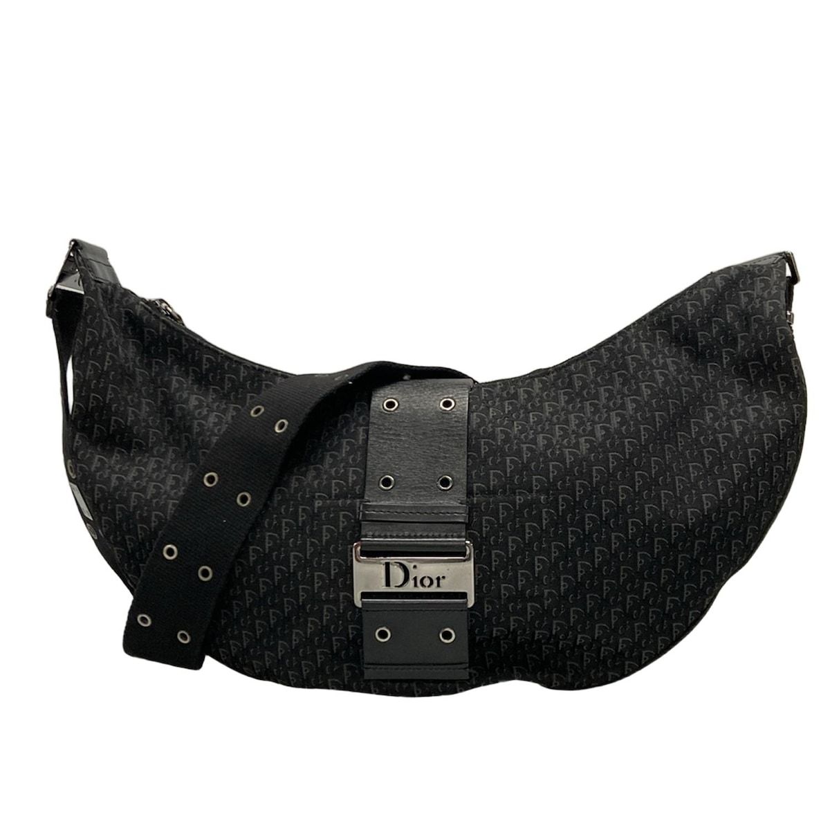 DIOR|ChristianDior ディオール|クリスチャンディオール ショルダーバッグ ストリートシック トロッター 黒×グレー レザー
