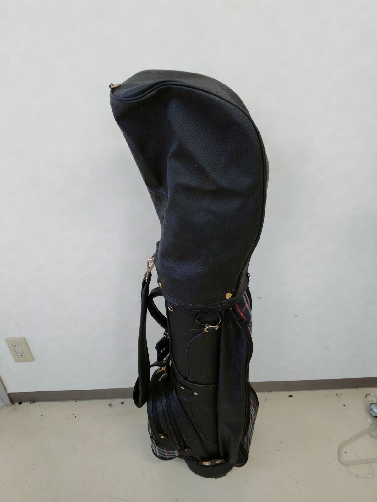Burberrys キャディバッグ チェック柄 ネイビー タグ付 バーバリーズ ビンテージ ゴルフバッグ 廃盤