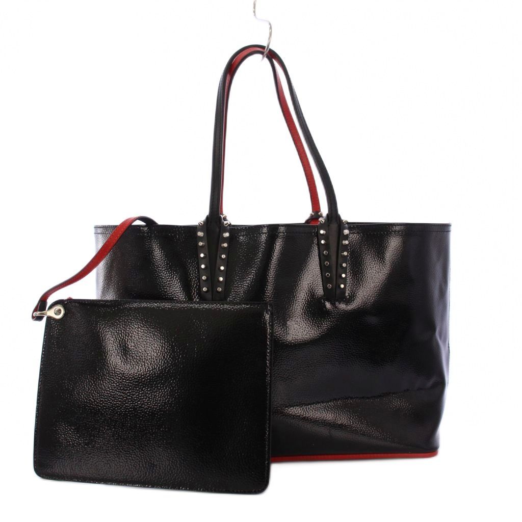 極美品 Christian Louboutin レザー カバタ トートバッグ 黒 Cabata - トートバッグ - カーフレザー - ブラック - Christian