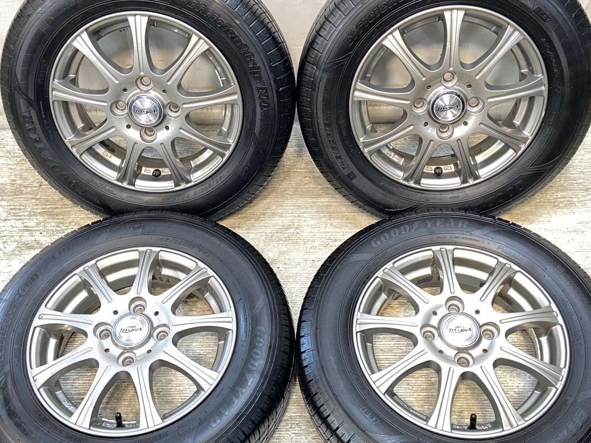 145/80R13  nグッドイヤー エフィシェント グリップ ECO ハイブリット EG01 n　 DOS n13x4.0 45 100-4穴 nタイヤ サマータイヤ ホイールセット 4本セットn s13250618908