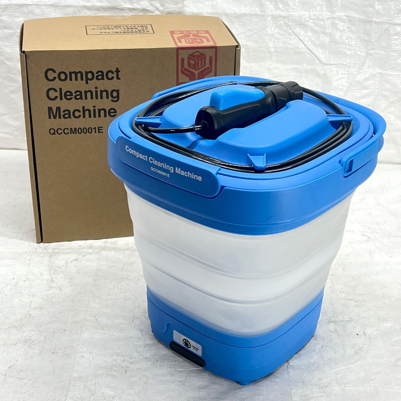 コンパクト 洗浄機 バケツ コードレス 充電式 マルチクリーナー 12L USB 充電 折りたたみ式 4種類噴射パターン バケツ型 なし QCCM0001E