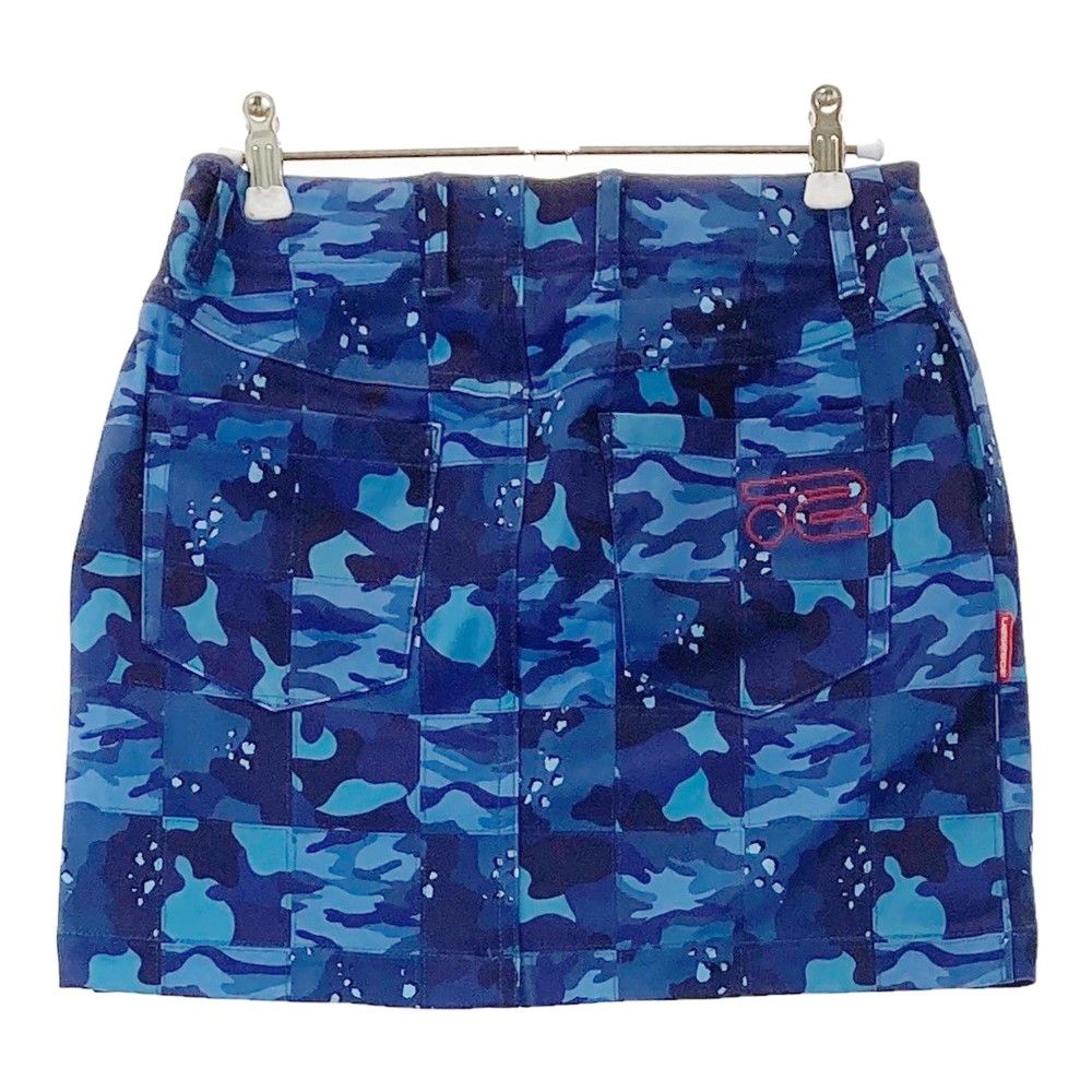 サイズ：S ROSASEN ロサーセン ストレッチ スカート 総柄 ブルー系