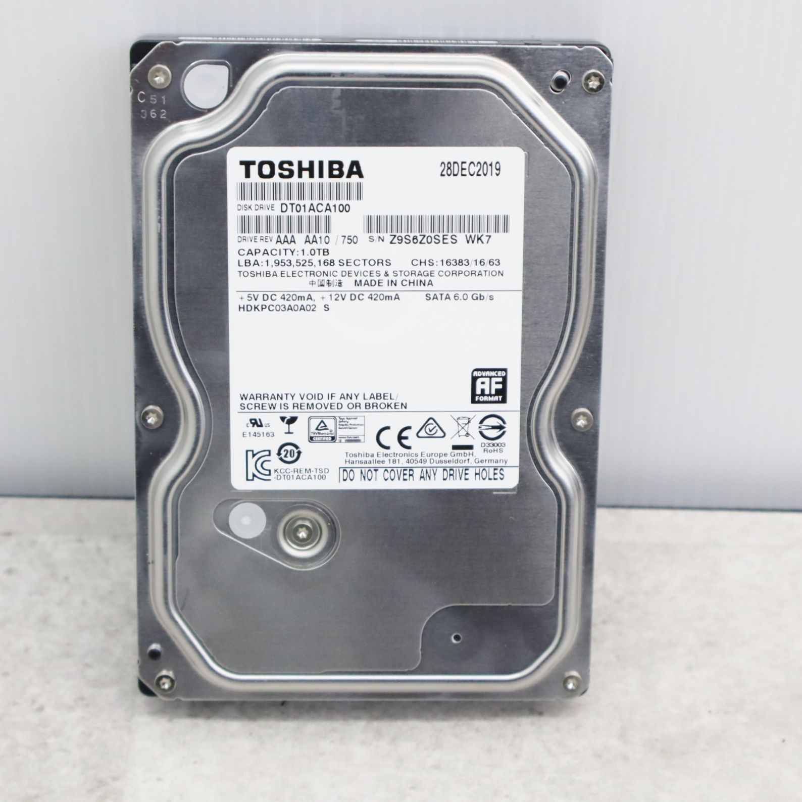 ∨PCパーツ 1TB｜SATA 内蔵型 3.5インチ ハードディスク｜TOSHIBA 東芝 