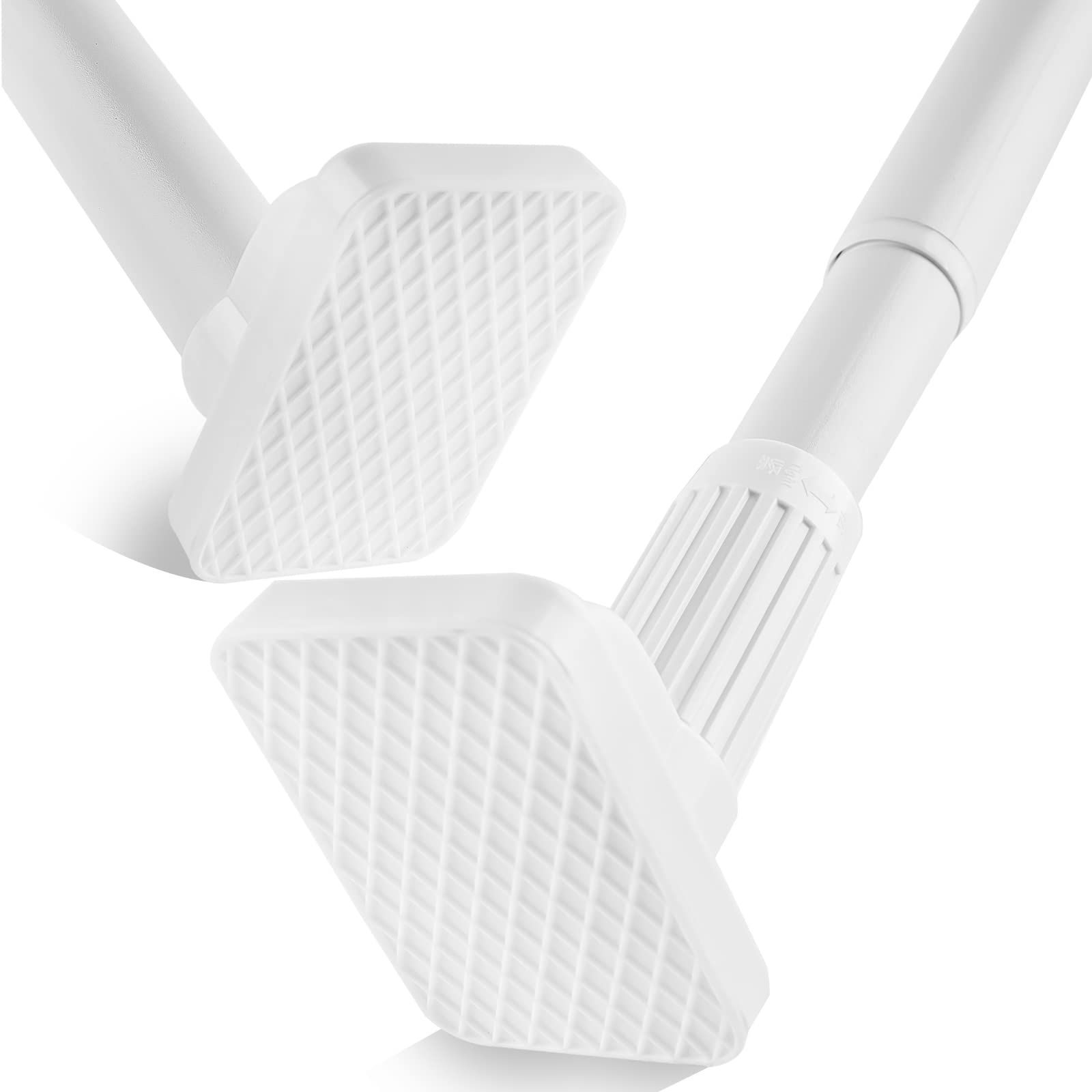 最大80kg耐荷重 幅110-200cm 直径33mm つっぱり棒伸縮式でドリル不要 衣類収納 カーテン シャワーカーテン 物干し竿 強力突っ張り棒 布団干しに最適 室内外対応 ホワイト