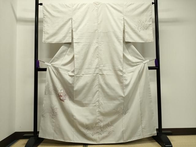 平和屋着物●訪問着 紬地 人物風景文 正絹 CAAX5832gh