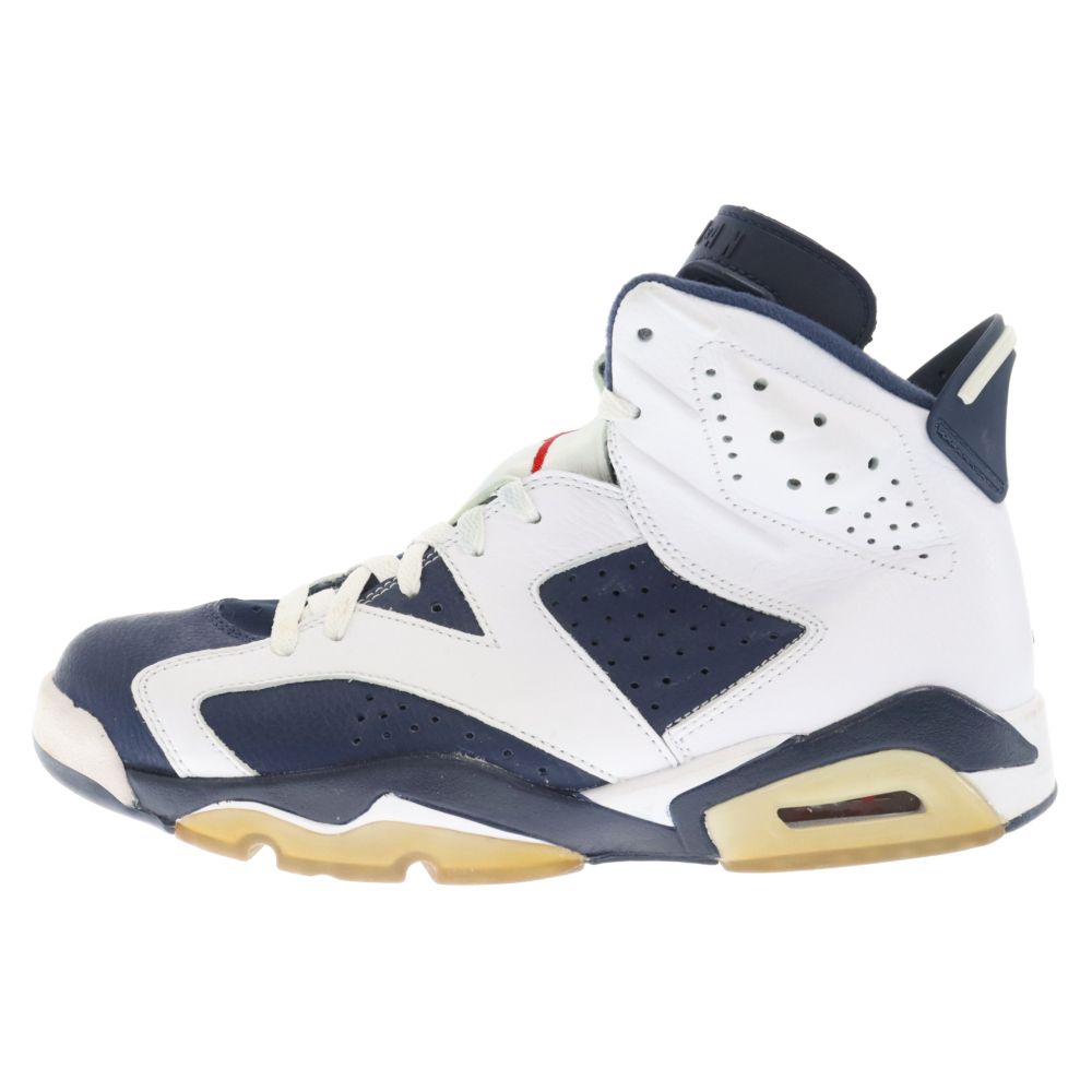 NIKE (ナイキ) 観賞用 AIR JORDAN 6 RETRO OLYMPIC エア ジョーダン6 レトロ オリンピック ハイカットスニーカー ホワイト US9/27cm 384664-130