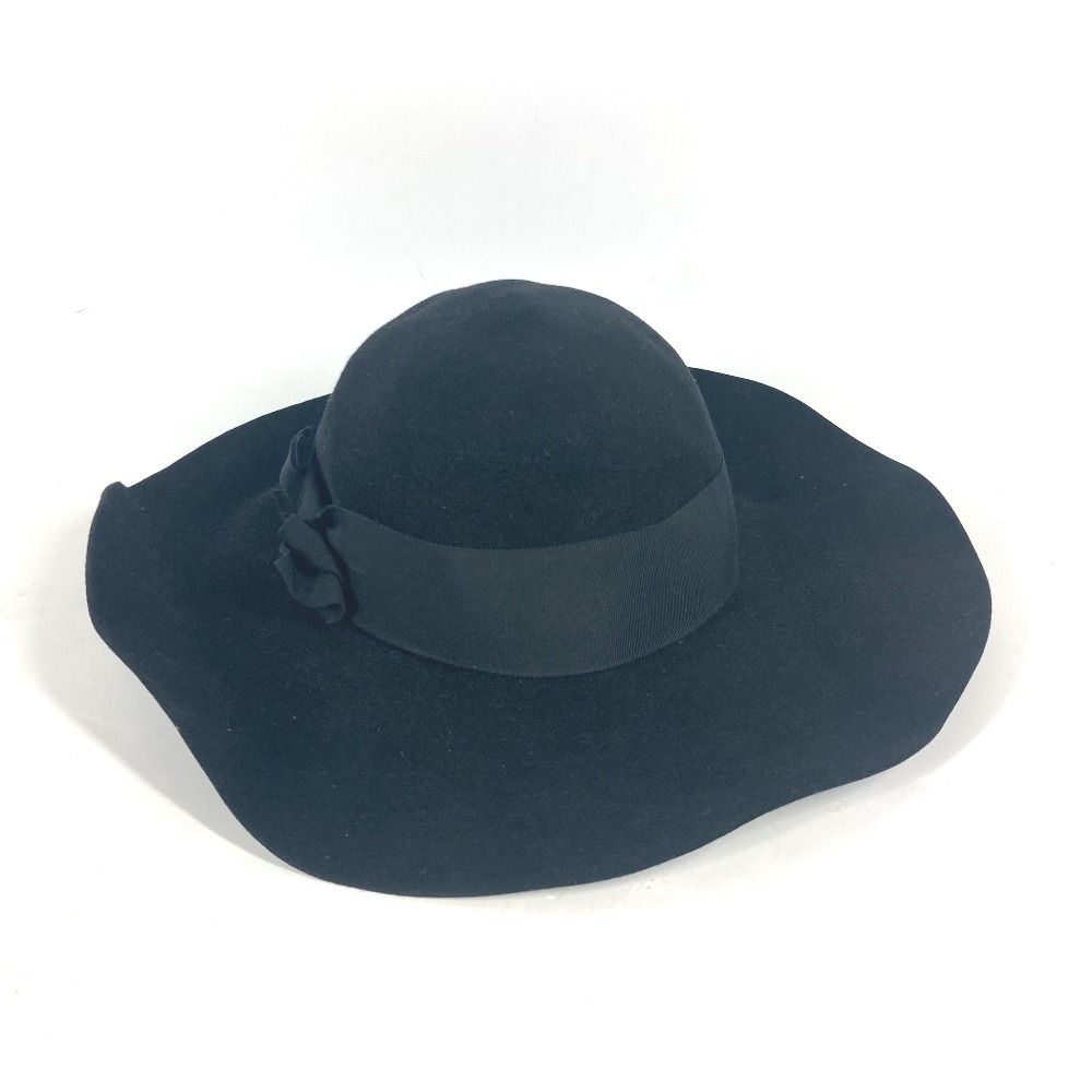 サンローランパリ SAINT LAURENT PARIS リボン ハット帽 帽子 バケットハット  ハット フェルト ブラック SAINT LAURENT PARIS サンローランパリ ハット リボン フェルト - メルカリ