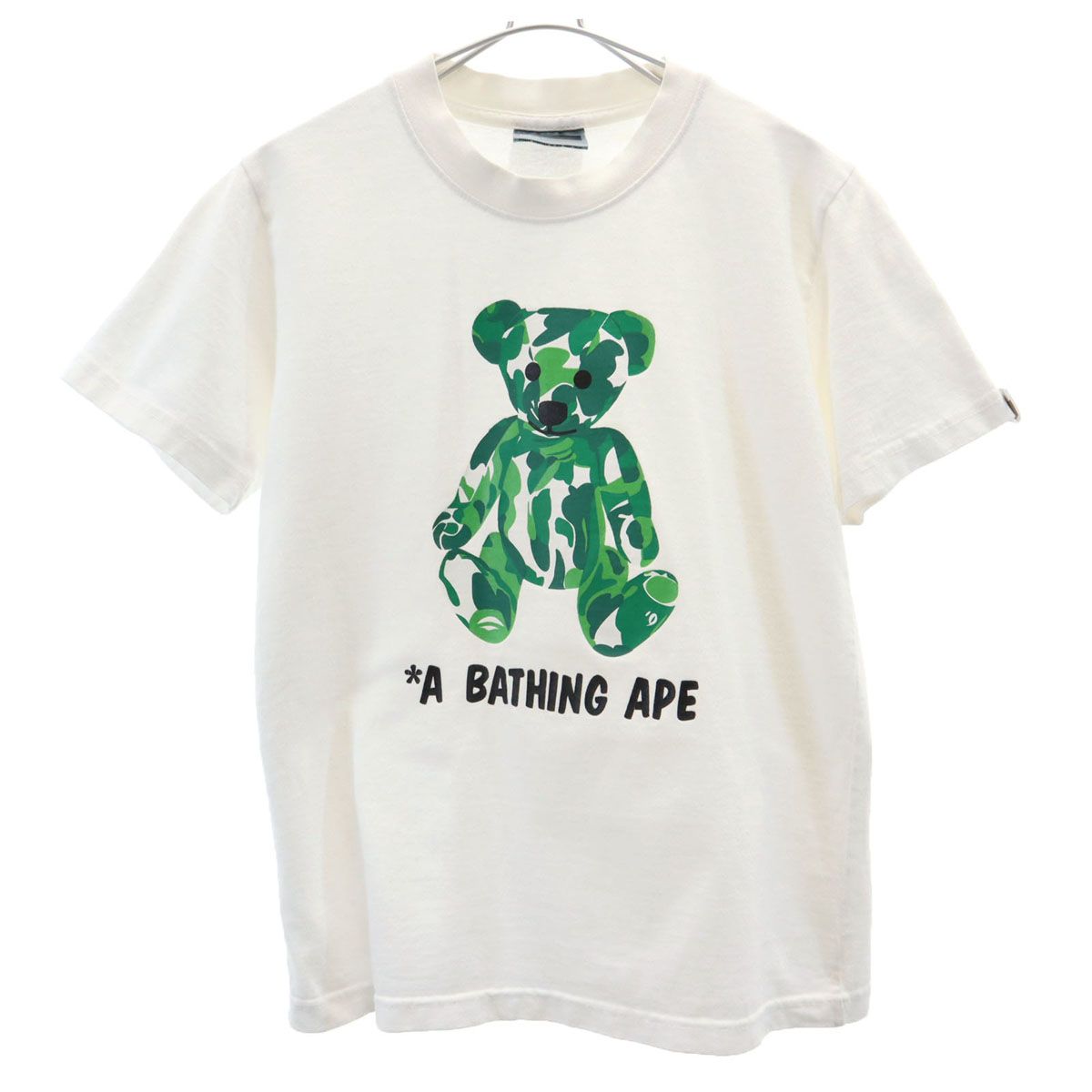 A BATHING APE アベイシングエイプ 日本製 半袖 Tシャツ S 白 くま 