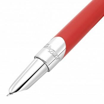 S.T. Dupont エス テー デュポン デフィ ミレニアム 万年筆 シルバー＆マットレッド 400739