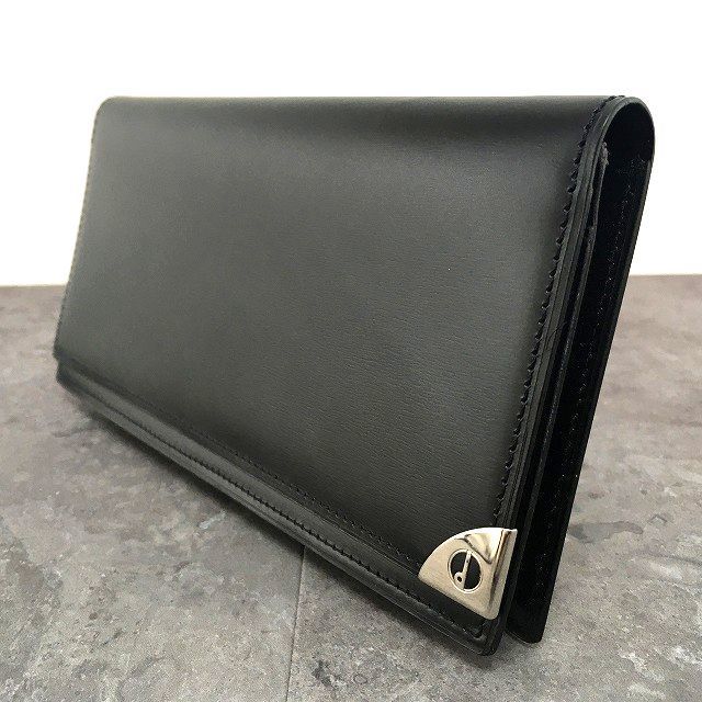 502 送料込み！ 極美品 dunhill 長財布 ブラック レザー 札入れ