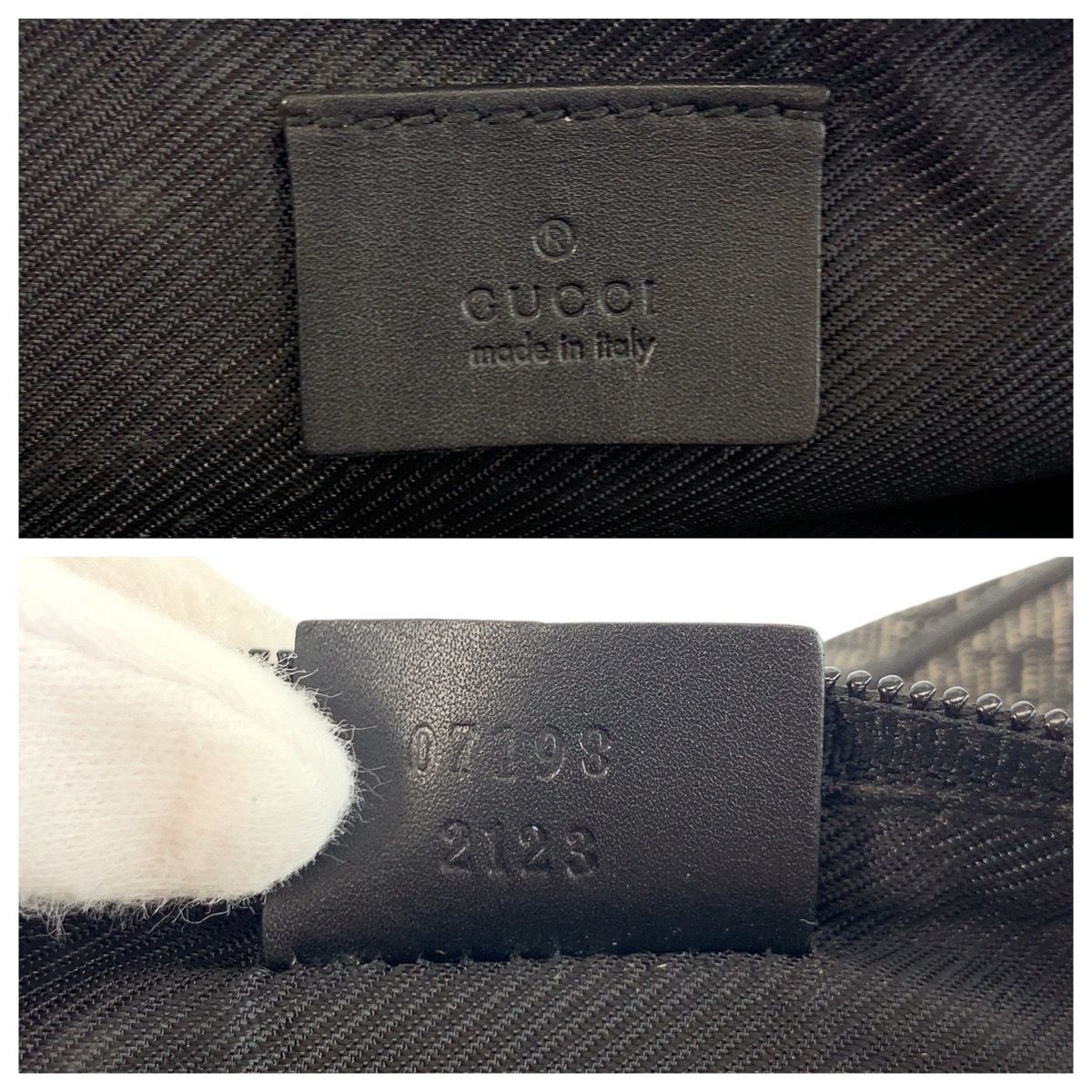 GUCCI - GUCCI グッチ GGキャンバス 黒 ブラック アクセサリー