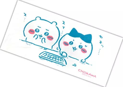 [Used] Miscellaneous Goods Chiikawa & Hachiware (Internet Surfing) Bath Towel “Chiikawa Something Small and Cute” Chiikawa Market 1st Anniversary Campaign Merchandise Purchase Bonus