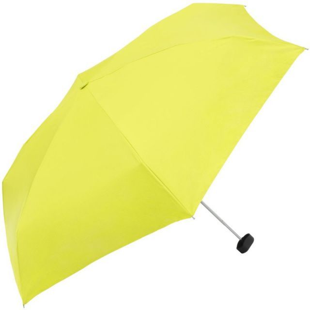 U-DAY マルチサコッシュアンブレラ プレーンカラー ミニ イエロー 黄色系 傘 レディース 長傘 雨傘 日傘 UVカット 遮光 晴雨兼用 大きい 丈夫 手開きタイプ