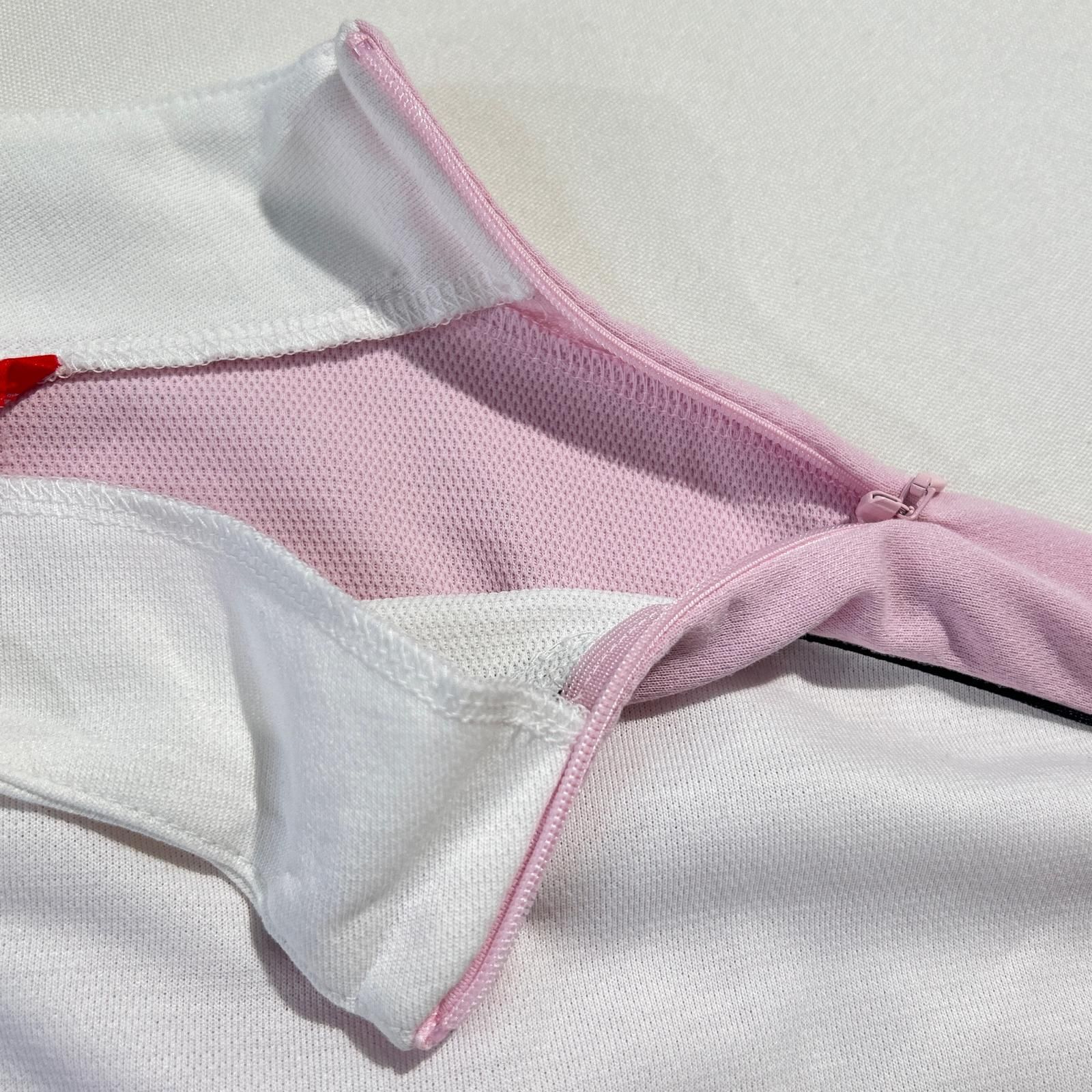 レディース アルチビオ archivio 半袖シャツ 36(S) 白×ピンク ホワイト