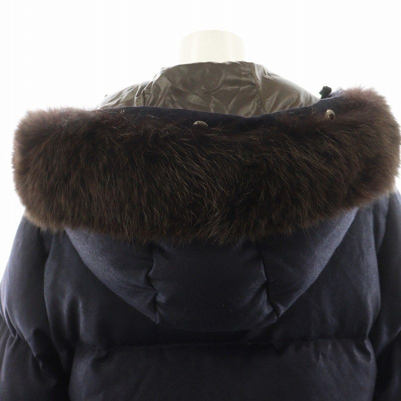 美品 デュベティカ Kappa 2way ダウンジャケット フォックスファー L 美品 デュベティカ Kappa 2way ダウンジャケット フォックス