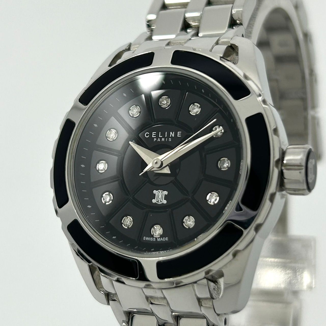 稼働品】セリーヌ CELINE 腕時計 ユニセックス アナログ クオーツ