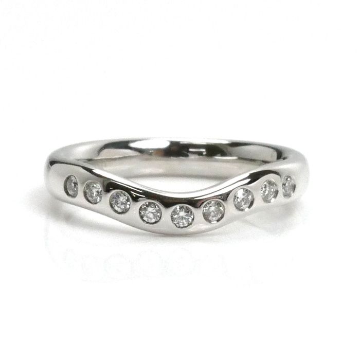 TIFFANY&Co. ティファニー Pt950プラチナ カーブドバンド リング・指輪