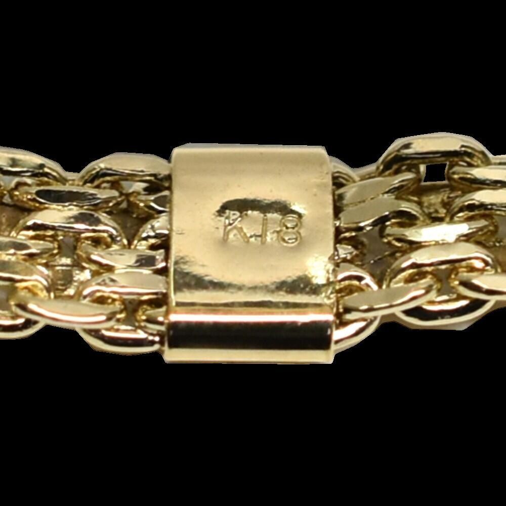 18金 【ビスマルクチェーンリング 17号】イエローゴールド K18刻印入 新品