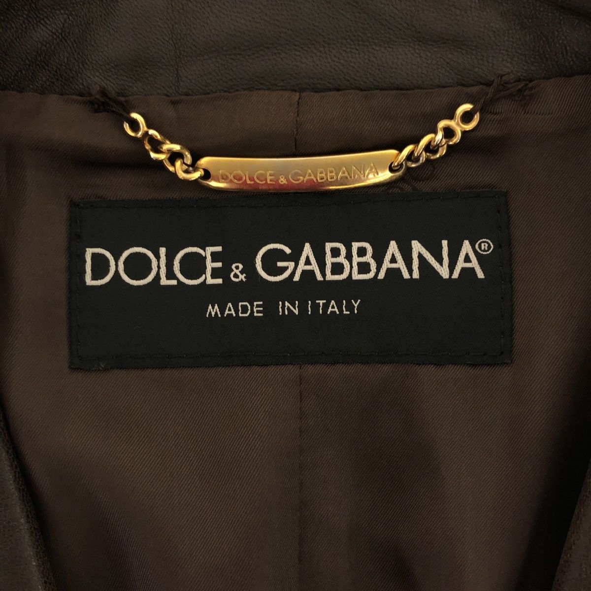 DOLCE&GABBANA ドルチェ＆ガッバーナ レザーテーラードジャケット