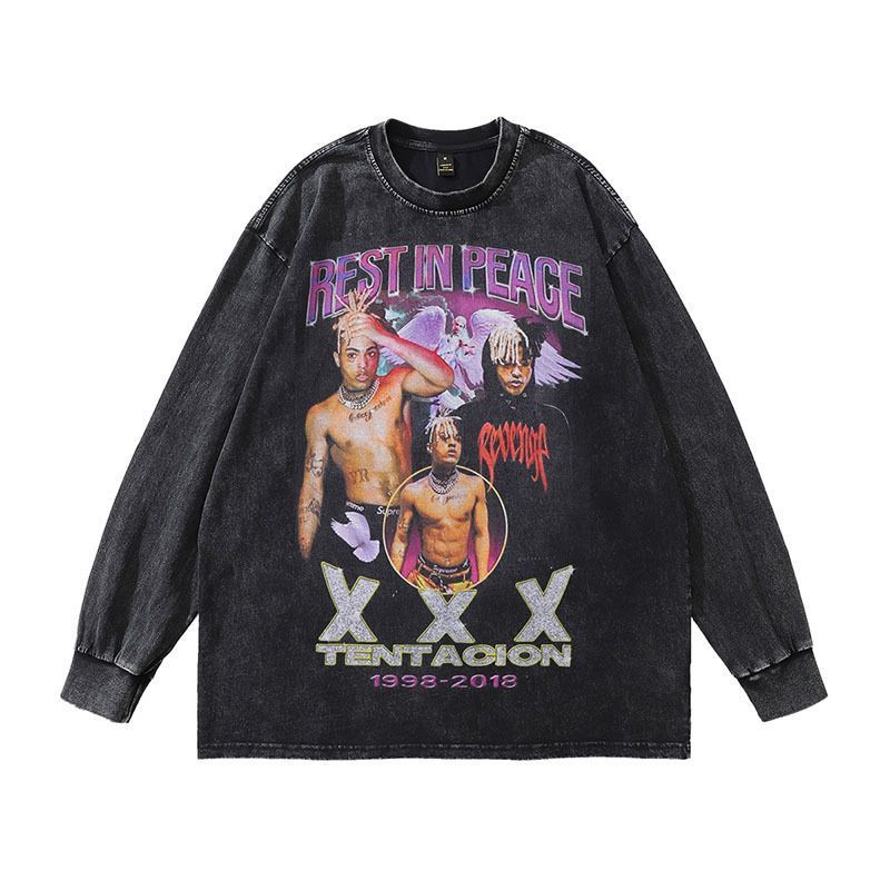 XXXTENTACION Tシャツ L 新品未開封 新品. 未使用》XXXTentacion ラップ RAP TEE 長袖 TシャツZYL372