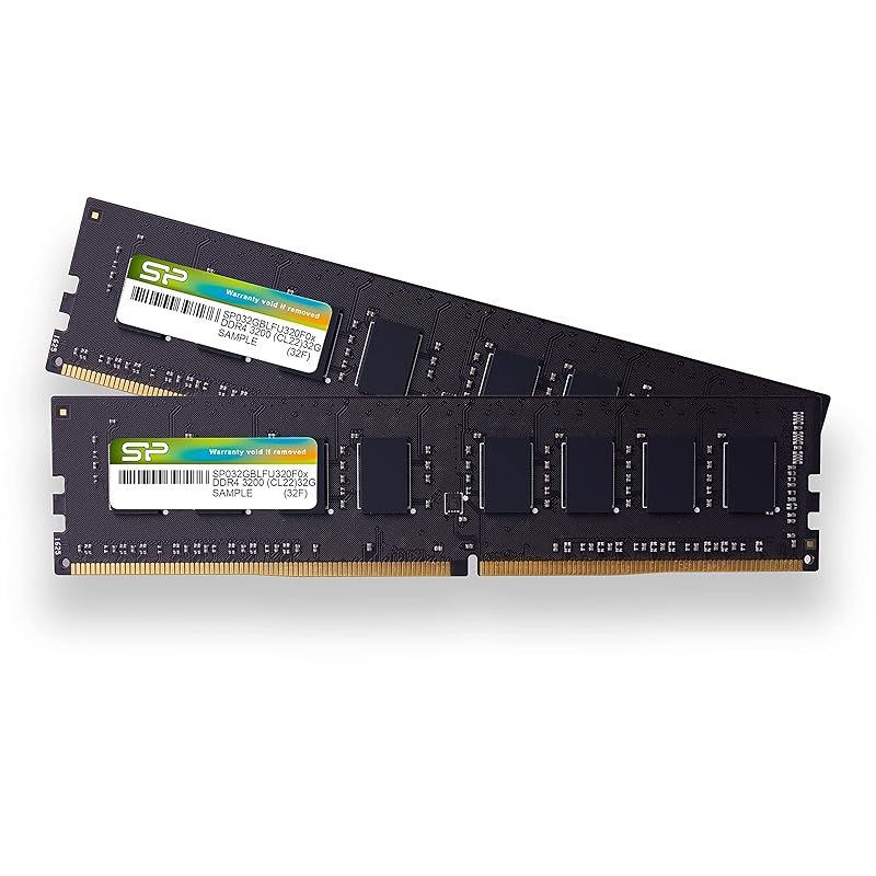 シリコンパワー SP Silicon PowerデスクトップPC用 メモリ DDR4 3200 PC4-25600 32GB x 2枚 64GB 288Pin 1.2V CL22 SP064GBLFU320F22