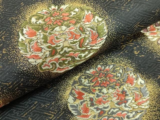 平和屋着物□極上 西陣の名門 加納幸謹製 六通柄袋帯 唐織 向かい鳥花