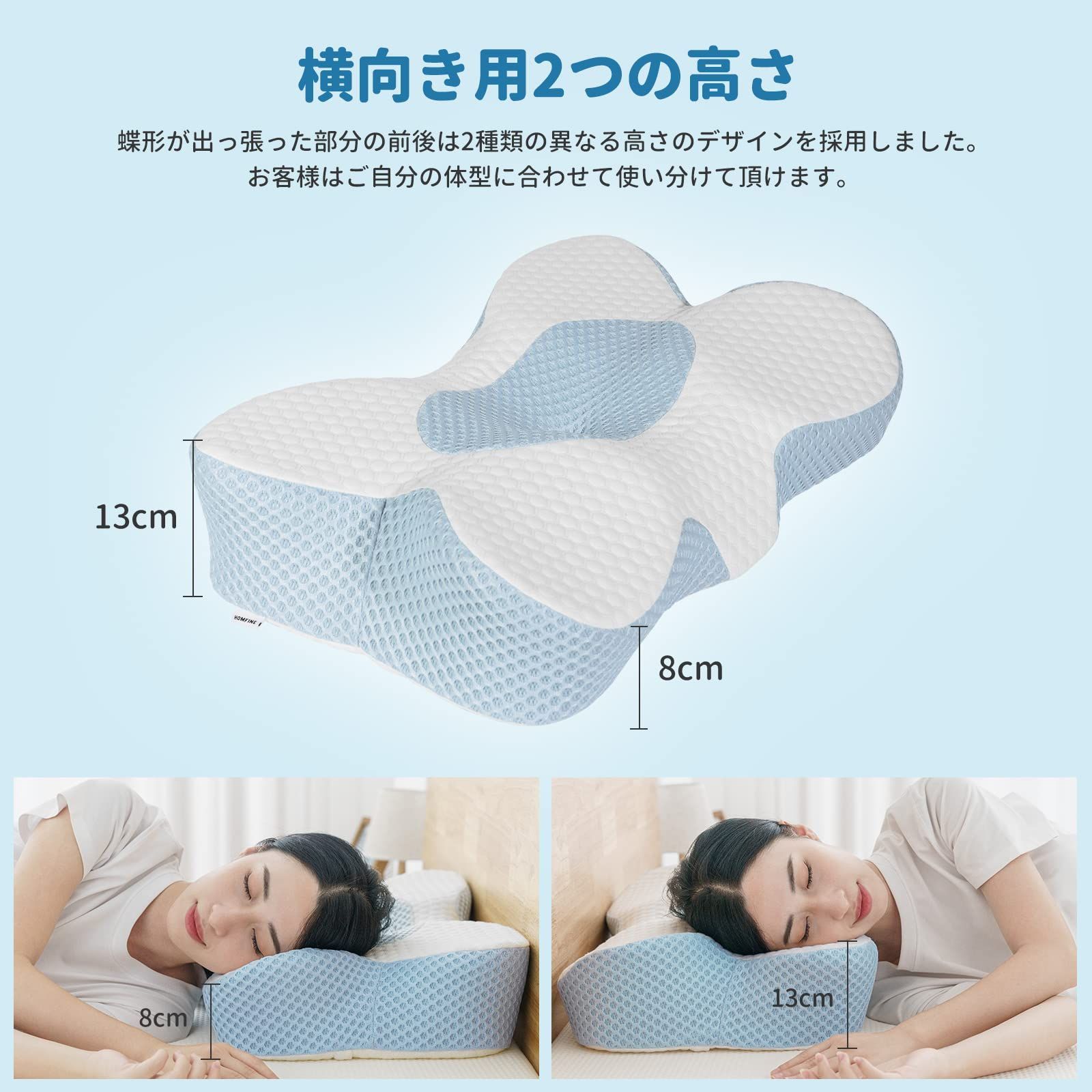 特価商品】HOMFINE 枕 低反発 肩がラク 安眠 まくら 中空設計 肩こり