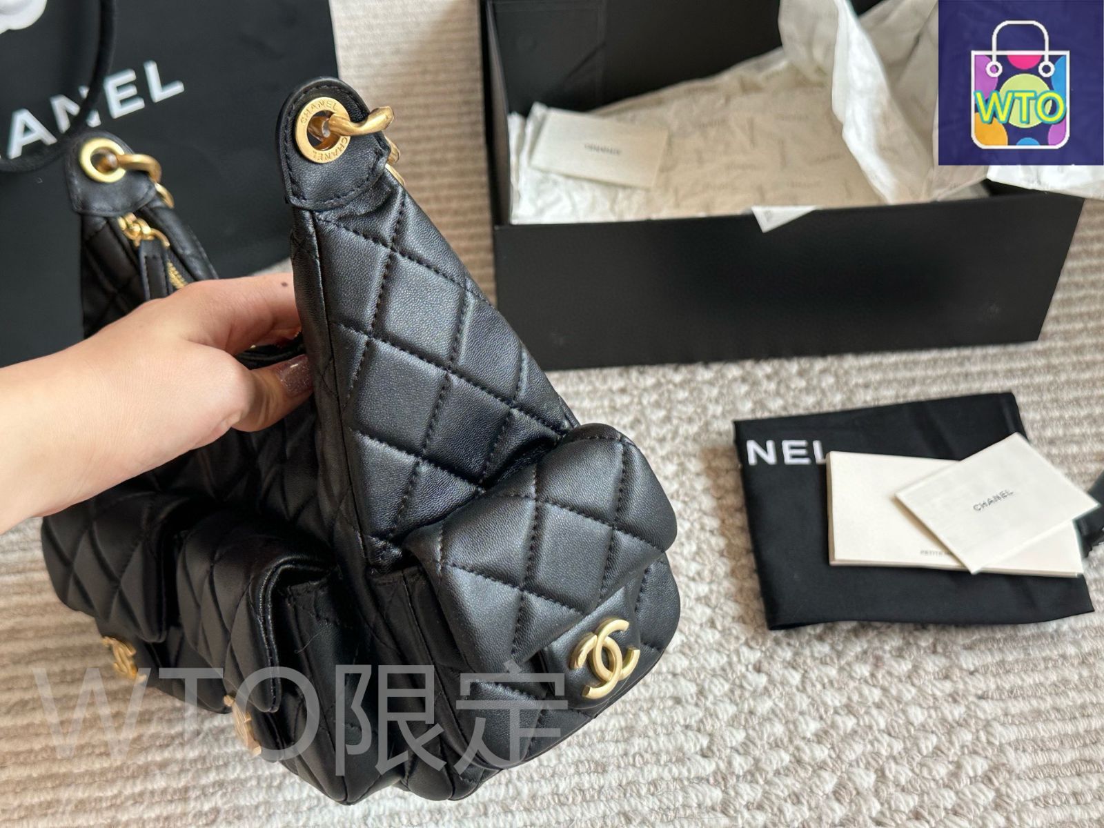 今日 Chanel Vintage Bowling Bag ヴィンテージ ボウリング バッグ-WT0輸入