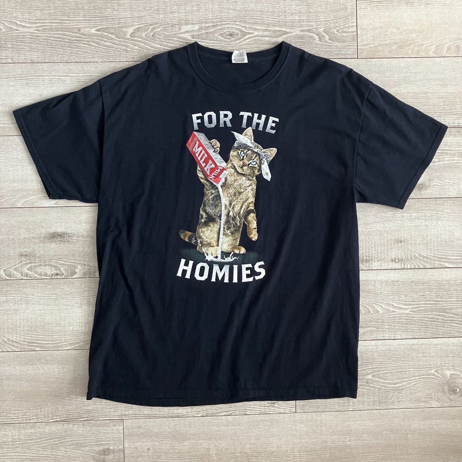 aiko 着用 キャット柄 Tシャツ XL フルーツオブザルーム