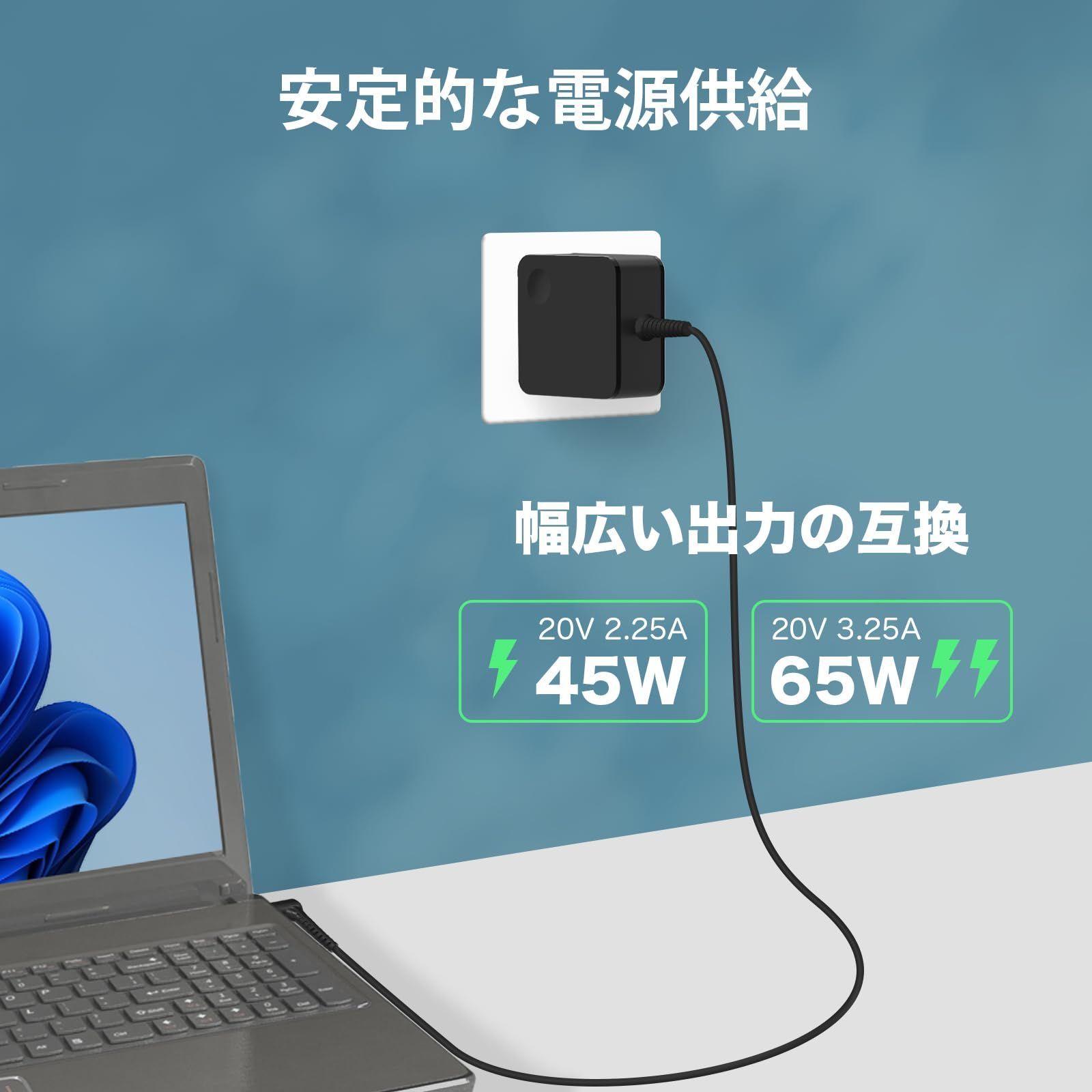 人気商品】20V 3.25A lenovo/レノボ交換用 ACアダプター 折り畳み式プラグ acアダプター パソコン 充電器  コネクタ4.0x.1.7mm thinkpad 充電器 Ideapad レノボ 100 110 110S 120S 130Sシリーズ - メルカリ