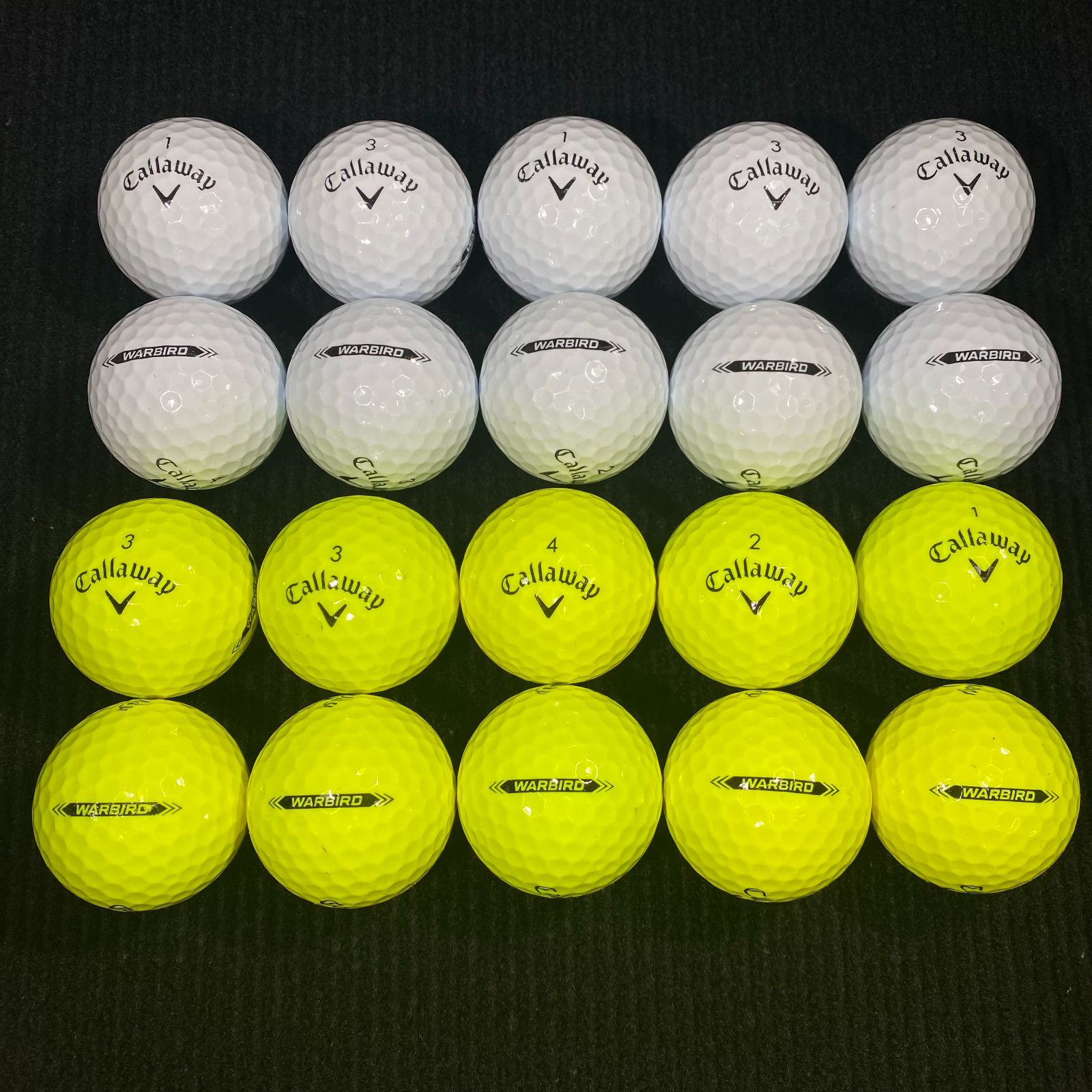 ロストボール CALLAWAY キャロウェイ WARBIRD（ホワイト＆イエロー