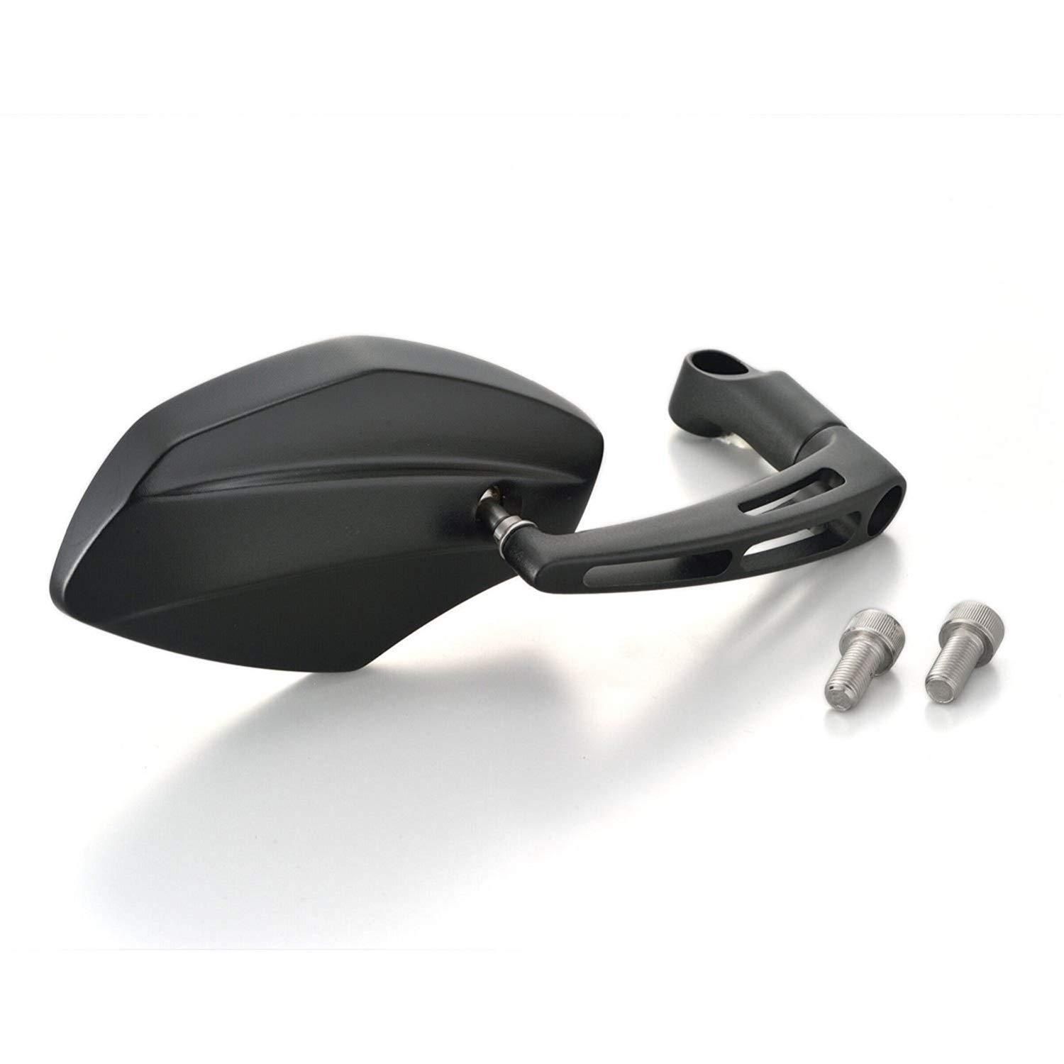 ナポロッキー タイプ ミラー 旧車 GT380 黒 サンパチ バイク 汎用