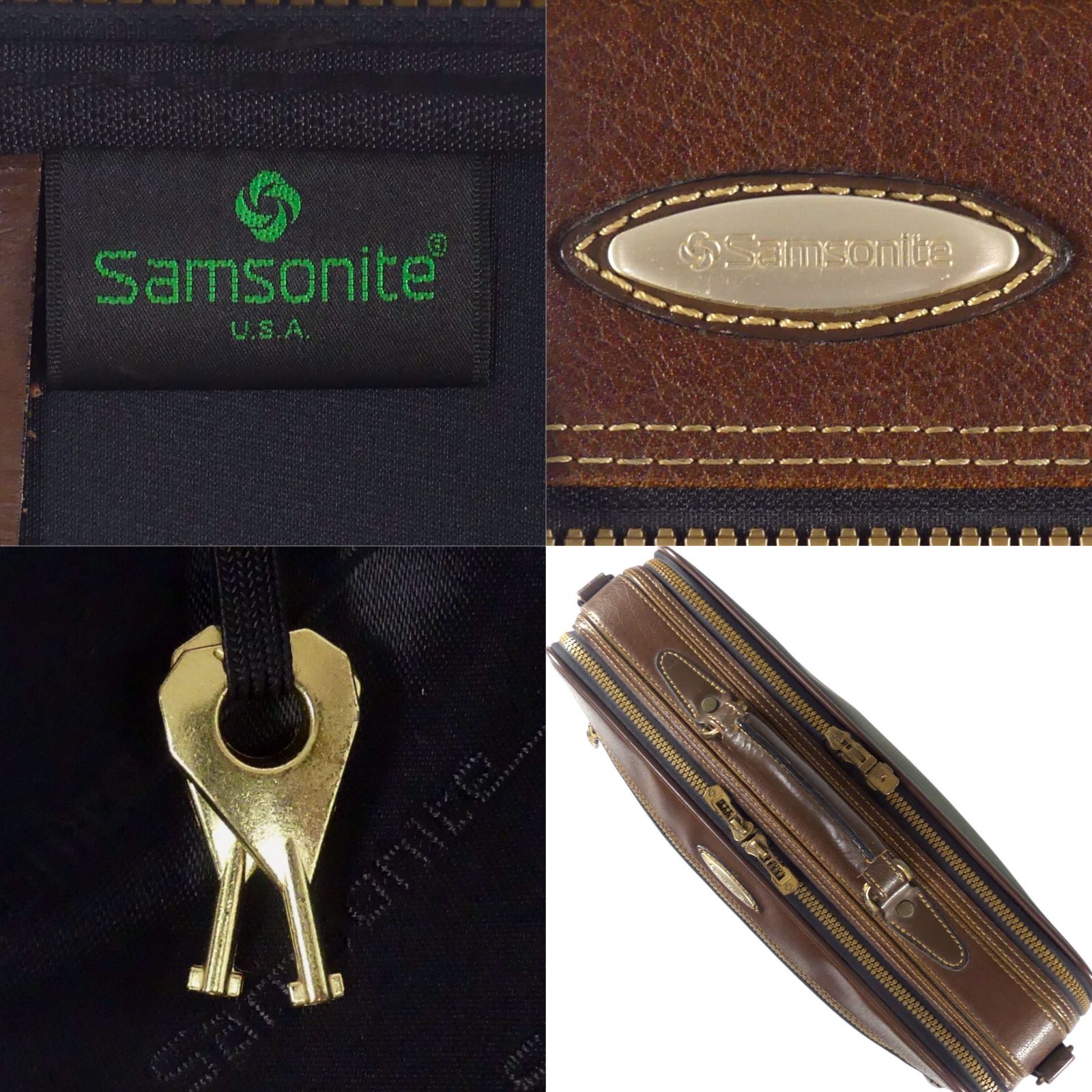 Samsonite サムソナイト ビジネスバッグ 2way 本革 スーツケース 機内 