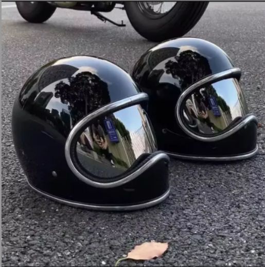 ブラック オリジナルヘルメット レトロ ヴィンテージ アメリカン ハーレー スペースヘルメット オーシャンビートル