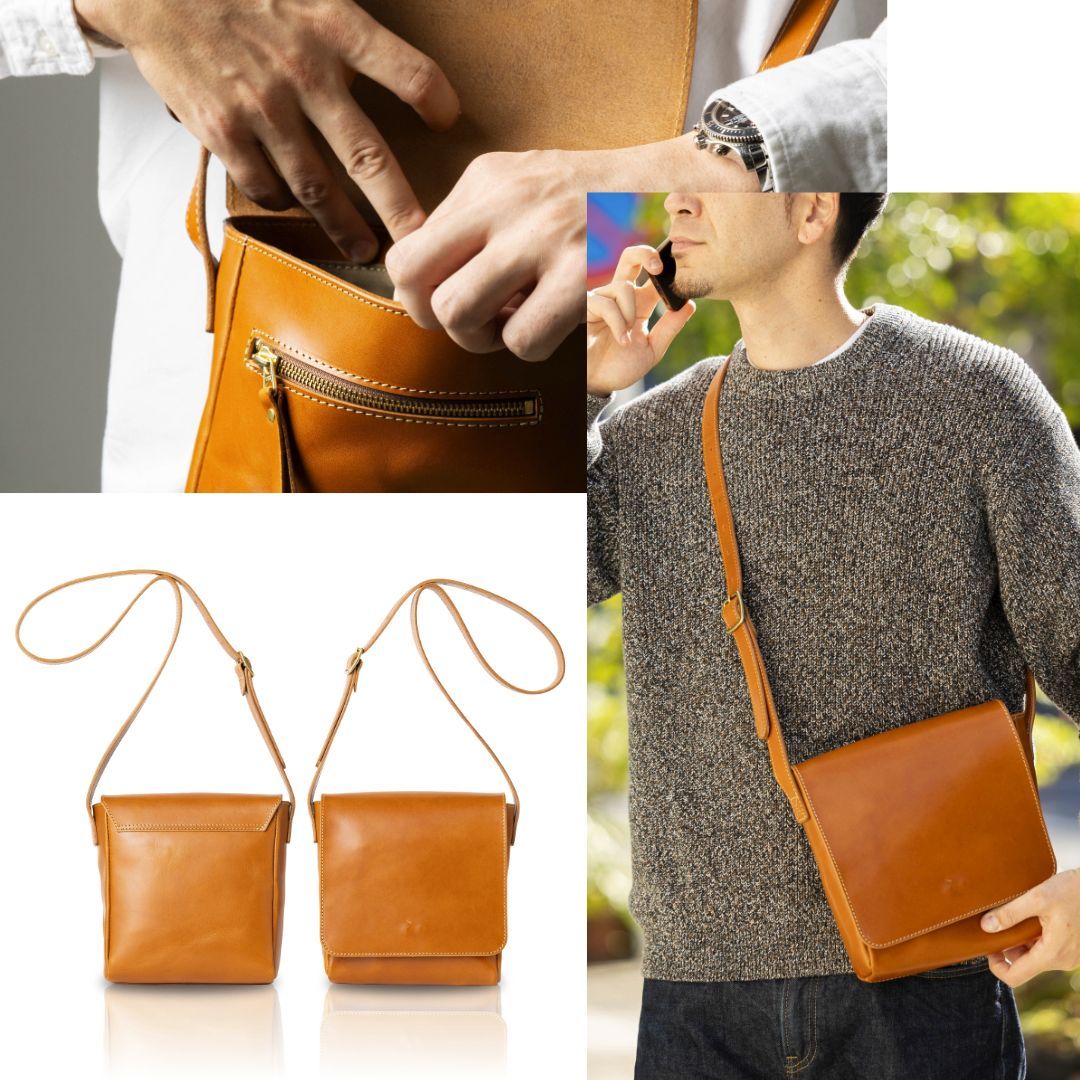 Amazon | [グレオール] 栃木レザー ショルダーバッグ 本革 日本