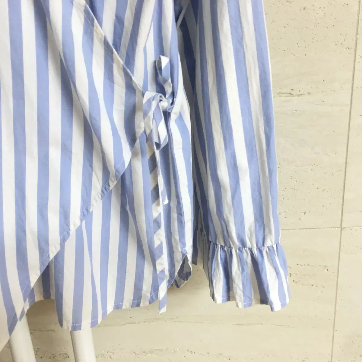  GANNI ガニー ラップスタイル ストライプ ブラウス 55 長袖 シャツ ブラウス