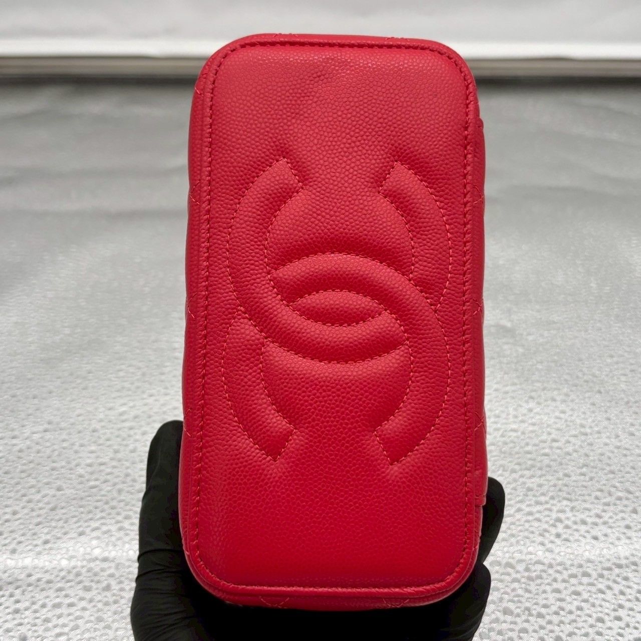 CHANEL ミニバニティ チェーンバッグ ココマーク マトラッセ